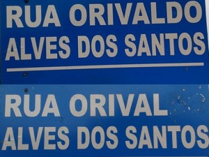 Feitas as devidas correções na nomenclatura da Rua Orival Alves dos Santos